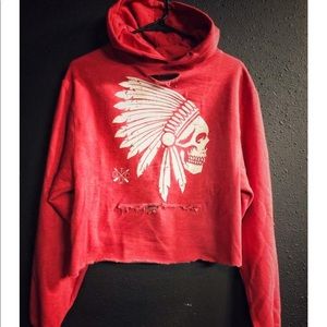 Cropped one drive clothing hoodie. Size medium